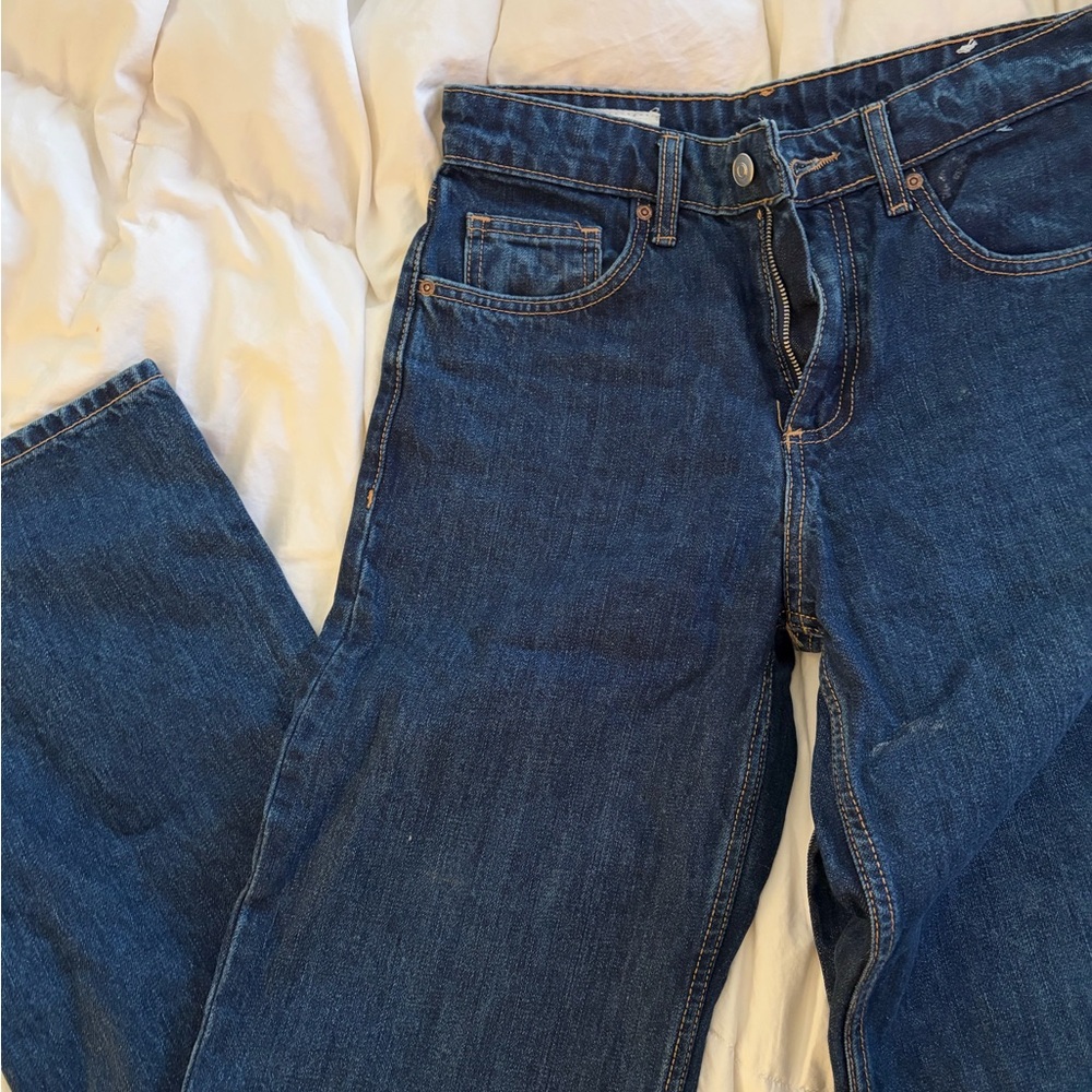 Zara Women's Straight Leg Blue Jeans
